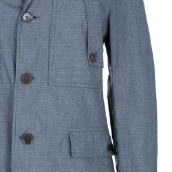 Pre Owned Kenzo Grey Pinstripe Light Jacket M