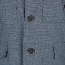Pre Owned Kenzo Grey Pinstripe Light Jacket M