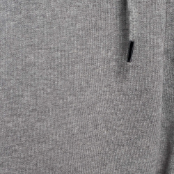 Pre Owned Kenzo Grey Rib Cotton Knit Logo Print Track Pants L