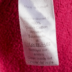 Pre Owned Kenzo Pink Mélange Cotton Eiffel Tower Embroidered Sweatshirt M