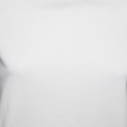 Pre Owned Kenzo White Cotton Logo Print T-Shirt XS