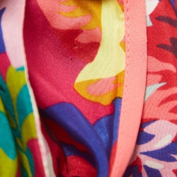 Pre Owned Kenzo Multicolor Floral Print Silk Shoulder Strap Maxi Dress M