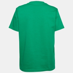 Pre Owned Kenzo Green Tiger Embroidered Cotton Crew Neck T-Shirt M