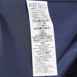 مملوكة مسبقًا Kenzo Navy Blue Crepe Evil Eye Embroidered Jumper L