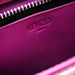 Pre Owned Kenzo Fuschia Leather Kalifornia Clutch