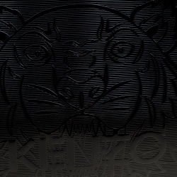 Pre Owned Kenzo Black Patent PVC Tiger Embossed Shopping Tote