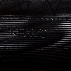 Pre Owned Kenzo Black Patent PVC Tiger Embossed Shopping Tote