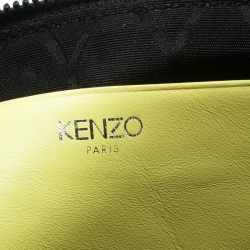 Pre Owned Kenzo Yellow Leather Oversize Forever No Clutch