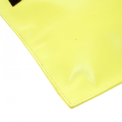 Pre Owned Kenzo Yellow Leather Oversize Forever No Clutch