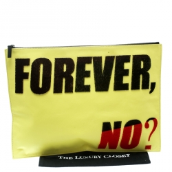 Pre Owned Kenzo Yellow Leather Oversize Forever No Clutch