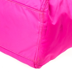 Pre Owned Kenzo Neon Pink Nylon Shopper Tote