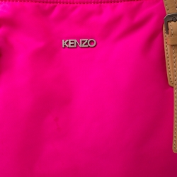Pre Owned Kenzo Neon Pink Nylon Shopper Tote