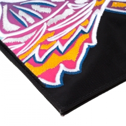 Pre Owned Kenzo Multicolored Tiger Embroidered Canvas A4 Clutch