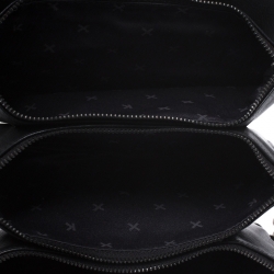 Pre Owned Kenzo Black Leather Embroidered Tiger Shoulder Bag