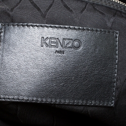 Pre Owned Kenzo Black Leather Eye Shopper Tote