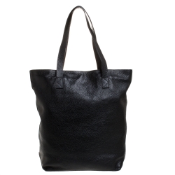 Pre Owned Kenzo Black Leather Eye Shopper Tote
