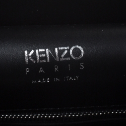 Pre Owned Kenzo Black/Blue Leather Tali Shoulder Bag