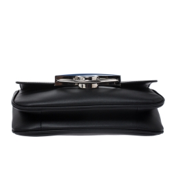 Pre Owned Kenzo Black/Blue Leather Tali Shoulder Bag