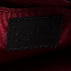 Pre Owned Kenzo Black Patent Leather Pochette Bag