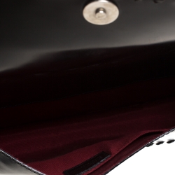 Pre Owned Kenzo Black Patent Leather Pochette Bag