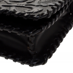 Pre Owned Kenzo Black Patent Leather Pochette Bag