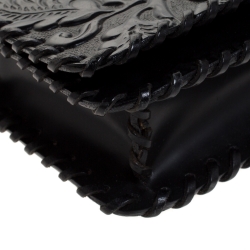 Pre Owned Kenzo Black Patent Leather Pochette Bag