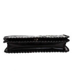 Pre Owned Kenzo Black Patent Leather Pochette Bag