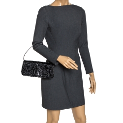 Pre Owned Kenzo Black Patent Leather Pochette Bag