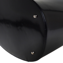Pre Owned Kenzo Black Patent Leather Pagodon Bucket Bag