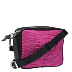 Kenzo Tri-Color Perforated Neoprene and Leather Camera Bag