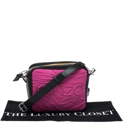 Kenzo Tri-Color Perforated Neoprene and Leather Camera Bag