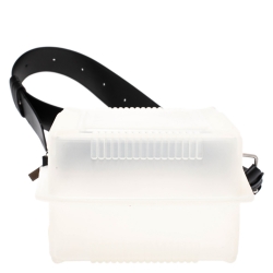 Kenzo White Silicone and Leather Square Crossbody Bag