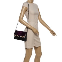Kenzo Multicolor Croc Embossed Leather Le Diz Huit Shoulder Bag
