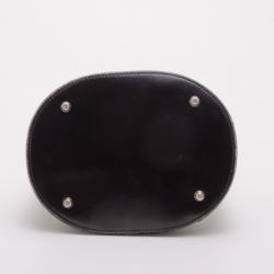 Pre Owned Kenzo Vintage Black Leather Bucket Bag