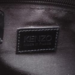 Pre Owned Kenzo Vintage Black Leather Bucket Bag