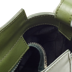 Pre Owned Kenzo Green Leather Mini Kalifornia Tote