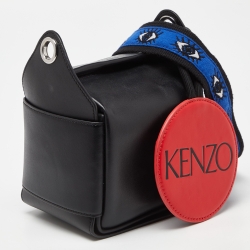 Pre Owned Kenzo Black Leather Crossbody Bag
