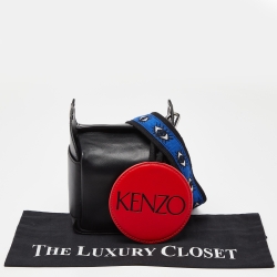 Pre Owned Kenzo Black Leather Crossbody Bag