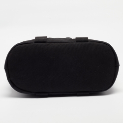 Kenzo Black/White Canvas Logo Shopper Tote