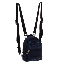 Kenzo Navy Blue Tiger Canvas Mini Backpack