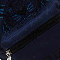 Kenzo Navy Blue Tiger Canvas Mini Backpack