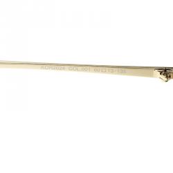Korloff Gold/Brown KOR2024 Embellished Aviator Sunglasses