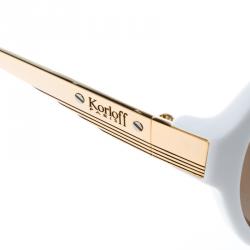 Korloff White Gold Mirror KOR2034 Aviator Sunglasses