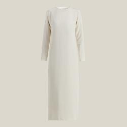 La Collection White Jacqueline Silk-Satin Midi Dress Size S