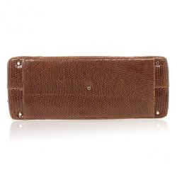 Lana Marks Brown Lizard Large Jet Tote