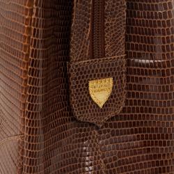 Lana Marks Brown Lizard Large Jet Tote