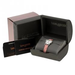 Lancaster White Mother of Pearl stainless Steel Diamond Accented Women's Wristwatch 26 mm
