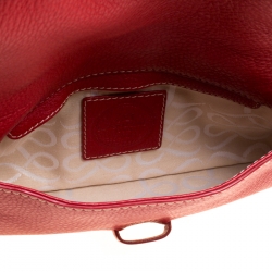 Pre Owned Lancel Red Leather Clutch