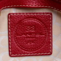 Pre Owned Lancel Red Leather Clutch