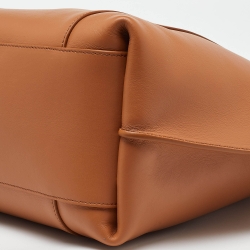 Lancel Camel Leather Shopper Tote